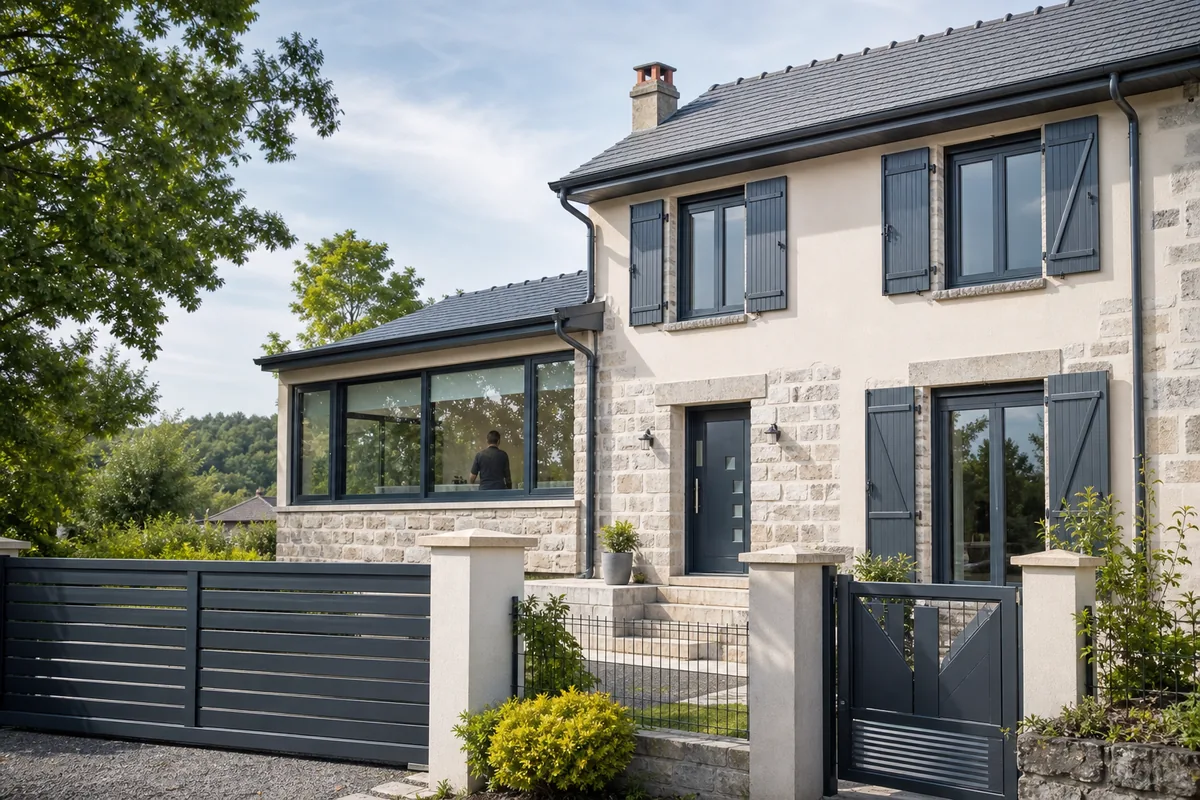 Pose d'une fenêtre neuve dans une maison de Haute-Vienne
